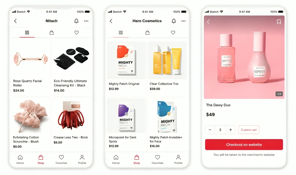 Shopify mobile store mockups